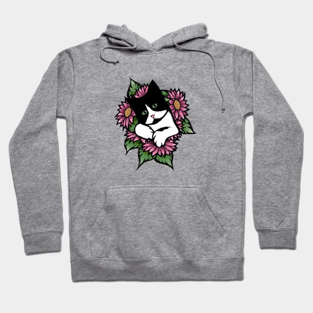 Tuxedo Cat Hoodie by bubbsnugg